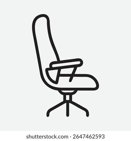 Ícone elegante e minimalista Chaise Lounge em linha de arte elegante