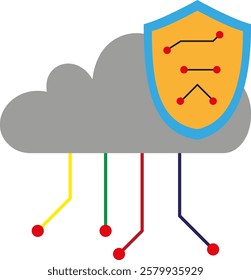 Stylish and minimalist cloud icon illustrating digital connectivity and online data access. Perfect for web designs, app interfaces, and professional presentations