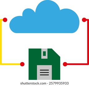 Stylish and minimalist cloud icon illustrating digital connectivity and online data access. Perfect for web designs, app interfaces, and professional presentations