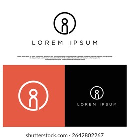 Stylish minimalist I logo, designed for impactful, clear, and modern brand visuals.