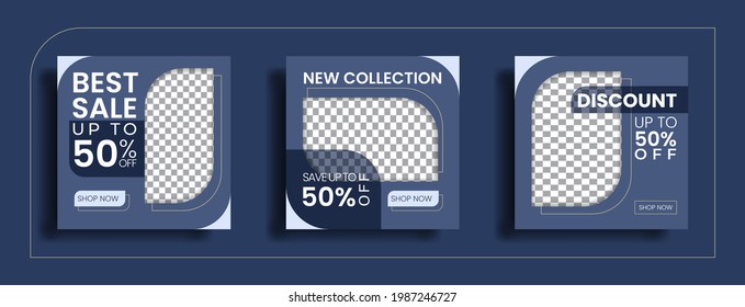 Stylish minimalist template editable for stories and social media posts, vector illustration. Background design for social media