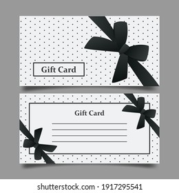 Stilvoll minimalistischer Geschenkgutschein, Vektorgrafik. Set von Einwegzertifikaten-Dokument für Kunden