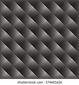 Stylish Minimalistic Halftone Circle Grid. Abstract Geometric Background Design. Vector Seamless Black and White Pattern.