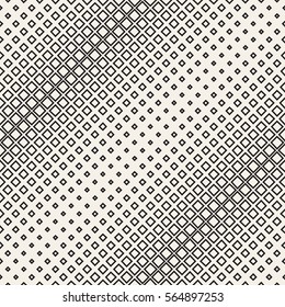 Stylish Minimalistic Halftone Grid.. Abstract Geometric Background Design. Vector Seamless Black and White Pattern.