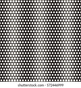 Stylish Minimalistic Halftone Grid.. Abstract Geometric Background Design. Vector Seamless Black and White Pattern.