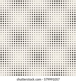 Stylish Minimalistic Halftone Grid.. Abstract Geometric Background Design. Vector Seamless Black and White Pattern.
