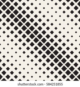 Stylish Minimalistic Halftone Grid.. Abstract Geometric Background Design. Vector Seamless Black and White Pattern.