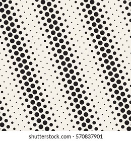 Stylish Minimalistic Halftone Grid. Vector Seamless Black and White Pattern