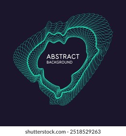 Cartel minimalista con estilo para colocar el título. Una forma geométrica que consiste en partículas. Ilustración geométrica.