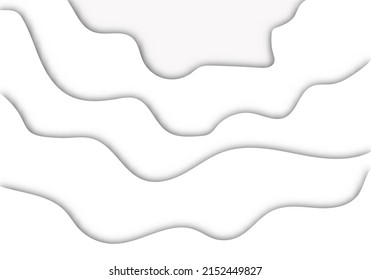Stylish Modern 3D Paper Cut Art Template with Abstract Curve Shapes Background for Flyer, Banner, Presentation and Poster