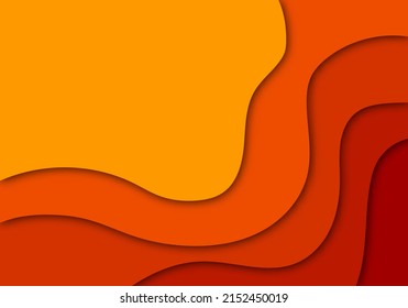 Stylish Modern 3D Paper Cut Art Template with Abstract Curve Shapes Background for Flyer, Banner, Presentation and Poster