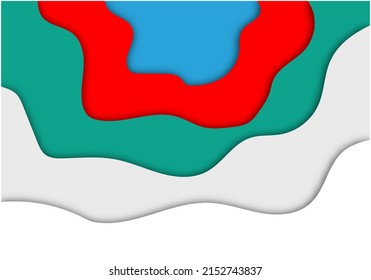 Stylish Modern 3D Paper Cut Art Template with Abstract Curve Shapes Background for Flyer, Banner, Presentation and Poster