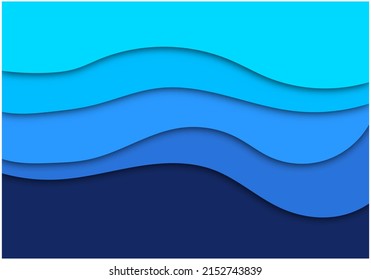 Stylish Modern 3D Paper Cut Art Template with Abstract Curve Shapes Background for Flyer, Banner, Presentation and Poster