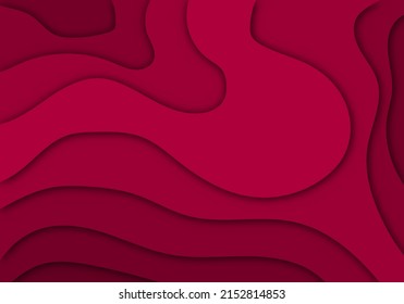 Stylish Modern 3D Paper Cut Art Template with Abstract Curve Shapes Background for Flyer, Banner, Presentation and Poster