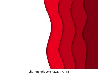 Plantilla de arte de corte de papel 3D moderna y elegante con formas de curva abstracta fondo para volante, pancarta, presentación y afiche
