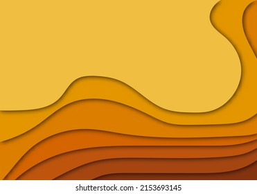 Stylish Modern 3D Paper Cut Art Template with Abstract Curve Shapes Background for Flyer, Banner, Presentation and Poster