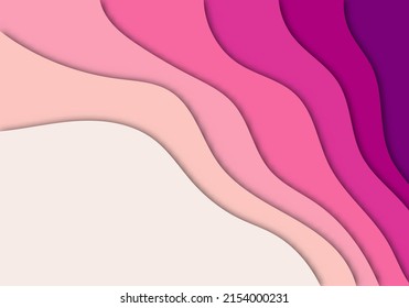 Stylish Modern 3D Paper Cut Art Template with Abstract Curve Shapes Background for Flyer, Banner, Presentation and Poster