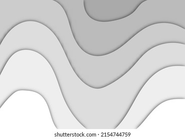 Stylish Modern 3D Paper Cut Art Template with Abstract Curve Shapes Background for Flyer, Banner, Presentation and Poster