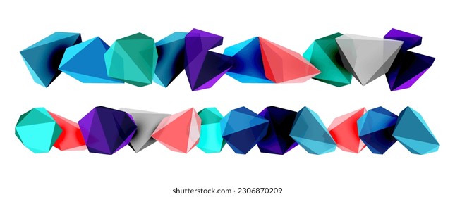 Un fondo abstracto elegante y moderno con formas geométricas 3D construidas a partir de triángulos de baja polilla, perfecto para diseños contemporáneos