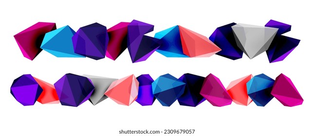 Un fondo abstracto elegante y moderno con formas geométricas 3D construidas a partir de triángulos de baja polilla, perfecto para diseños contemporáneos