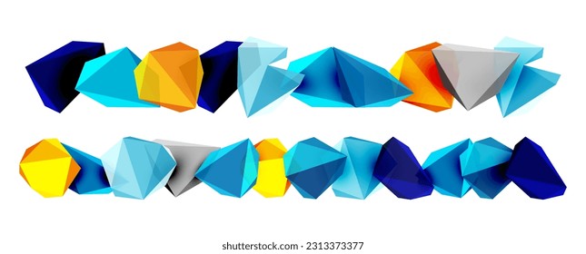 Ein stilvoller und moderner abstrakter Hintergrund mit geometrischen 3D-Formen aus Low-Poly-Dreiecken, perfekt für moderne Designs