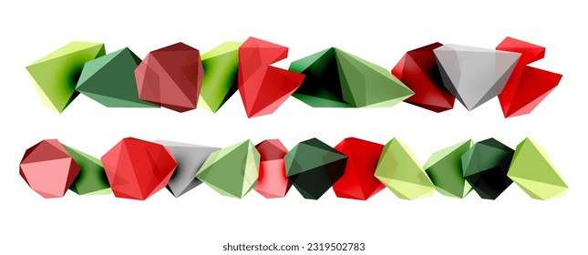 A stylish and modern abstract background featuring geometric 3D shapes constructed from low-poly triangles, perfect for contemporary designs