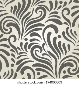 Stylish Modern Abstract background with floral seamless pattern. 