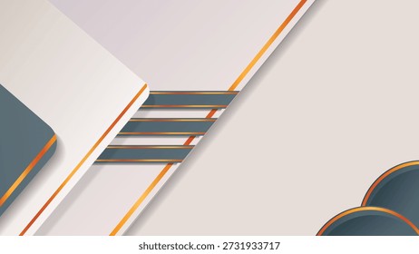 Stylish modern abstract background with layered shapes and vibrant orange accents, perfect for corporate presentations and professional designs