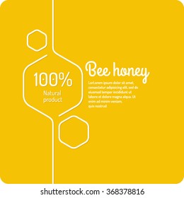 Stylish and modern background for bee products. Vector illustration.