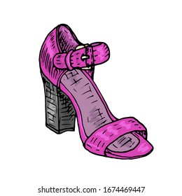 Stylish, modern beautiful vector women's shoes