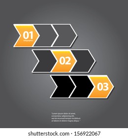 stylish Modern black Design template / can be used for infographics / numbered black banners / graphic or website layout vector