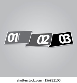 stylish Modern black Design template / can be used for infographics / numbered black banners / graphic or website layout vector