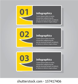 stylish Modern black Design template / can be used for infographics / numbered black banners / graphic or website layout vector