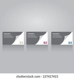 stylish Modern black Design template / can be used for infographics / numbered black banners / graphic or website layout vector