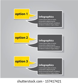 stylish Modern black Design template / can be used for infographics / numbered black banners / graphic or website layout vector