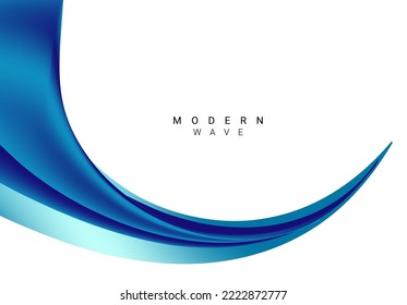Stylish modern blue wave background vector