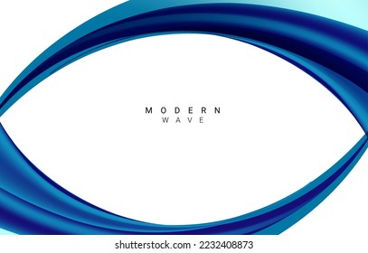Vector de fondo de onda azul moderno y elegante