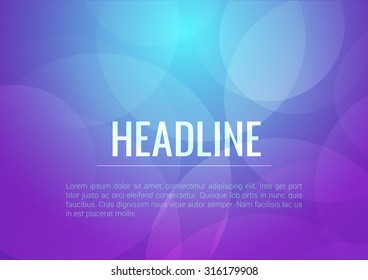 Stylish modern circle light beam bokeh blur effect purple blue colorful attractive corporate company business document background template. Web site elements backgrounds collection.