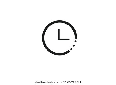 Stylish modern clock icon for web, app , ui and more