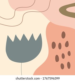 Collage moderno y elegante dibujado a mano. Ilustración vectorial.