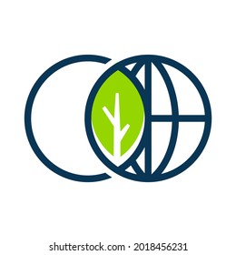 stylish modern colors nature simple eco friendly green leaf logo vector elements