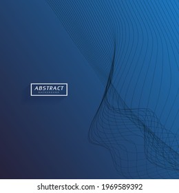 Stylish modern dark blue gradient cover page template, vector illustration