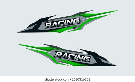 Stylish modern decal stripe pattern. decal wrap for the side of the racing car, and livery