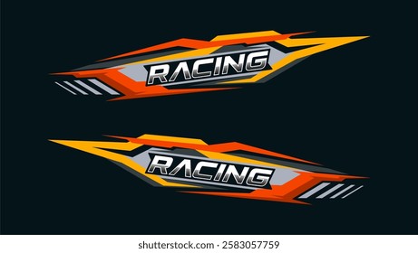 Stylish modern decal stripe pattern. decal wrap for the side of the racing car, and livery