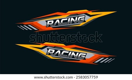 Stylish modern decal stripe pattern. decal wrap for the side of the racing car, and livery