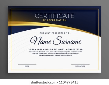 stylish modern diploma certificate design