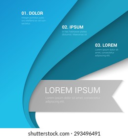 Stylish modern enumeration corporate blue background numbering report template table of contents mockup. Place your text and logo. Templates collection.