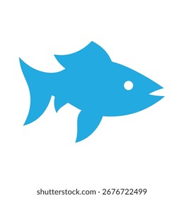 Stylish modern fish vector illustration symbolizing ocean culture and marine branding design