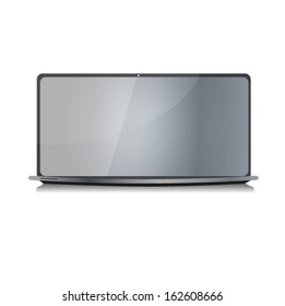 stylish, modern gray notebook, ultra book vector