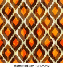 Stylish modern ikat tribal seamless pattern, use it for web design or home decor